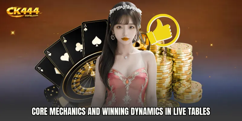 Core Mechanics and Winning Dynamics in Live Tables